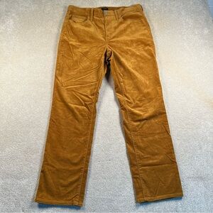 J Crew Factory Corduroy Pants Brown Khaki Oak Straight Leg 5 Pocket women's 30